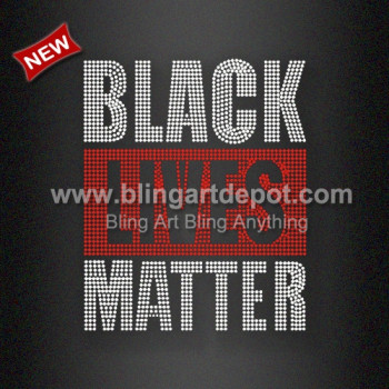 New Arrival Rhinestone Motif Black Lives Matter Clothing Applique Iron on Transfers New Arrival Rhinestone Motif Black Lives Matter Clothing Applique Iron on Transfers